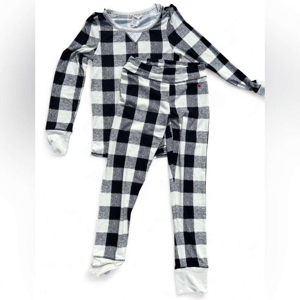 Lucky Brand women’s medium Black and White Plaid Pajama Set